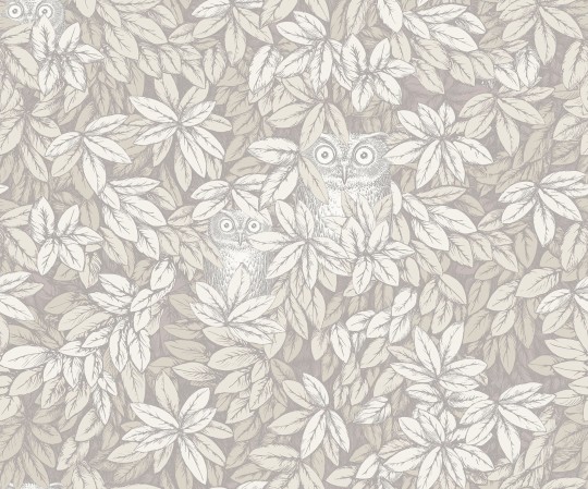Cole & Son 123/11052 Fornasetti Senza Tempo II Foglie e Civette - tapeta z sowami pośród bujnych liści