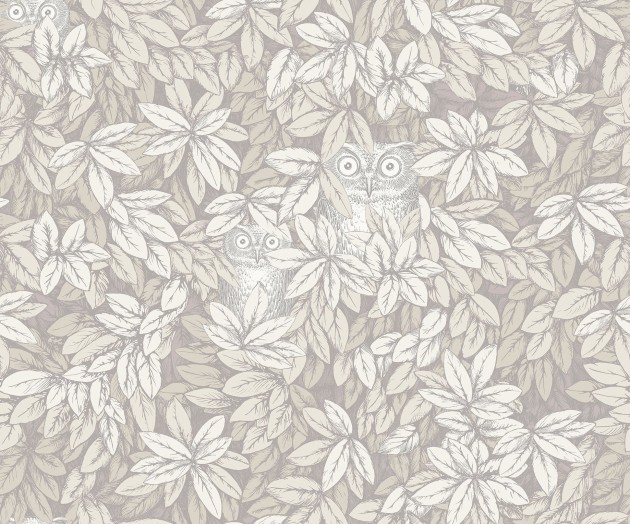 Cole & Son 123/11052 Fornasetti Senza Tempo II Foglie e Civette - tapeta z sowami pośród bujnych liści