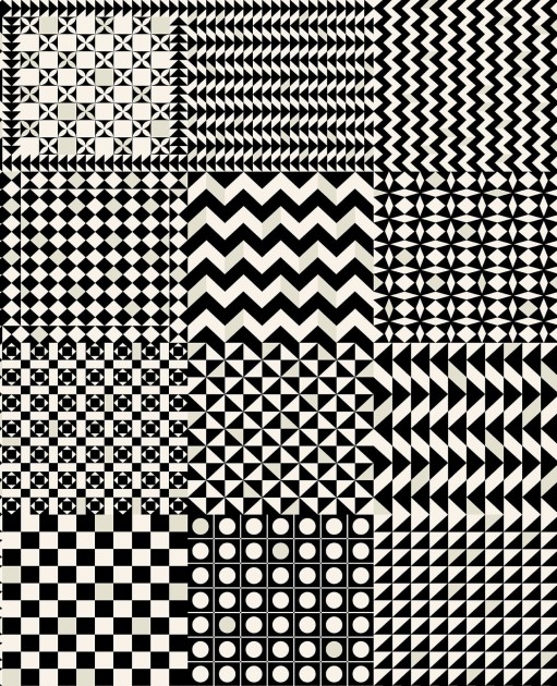 Cole & Son 123/7032 Fornasetti Senza Tempo II Geometrico - tapeta geometryczny patchwork
