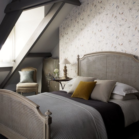 Sanderson 214083 One Sixty Tuileries Silver/Multi - tapeta w małe ptaki