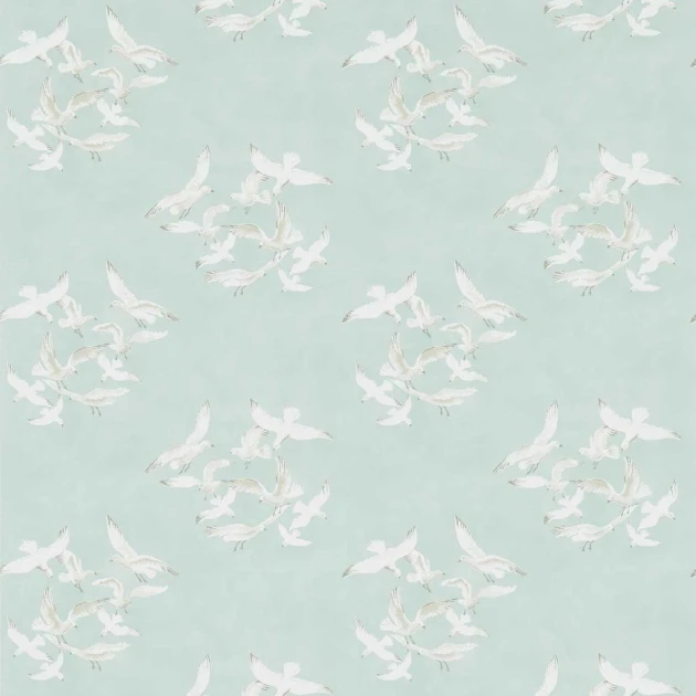 Sanderson 214586 One Sixty Seagulls Eau De Nil - tapeta z mewami