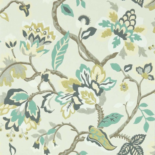Sanderson 217045 One Sixty Amanpuri Grey Mist - tapeta roślinna