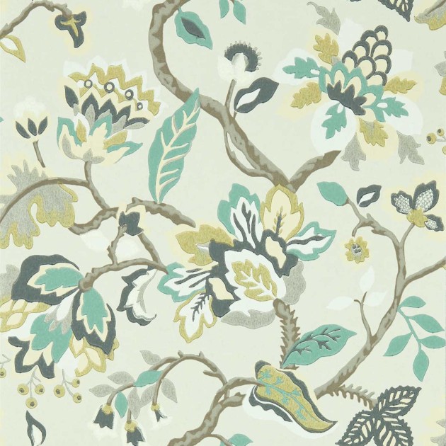 Sanderson 217045 One Sixty Amanpuri Grey Mist - tapeta roślinna