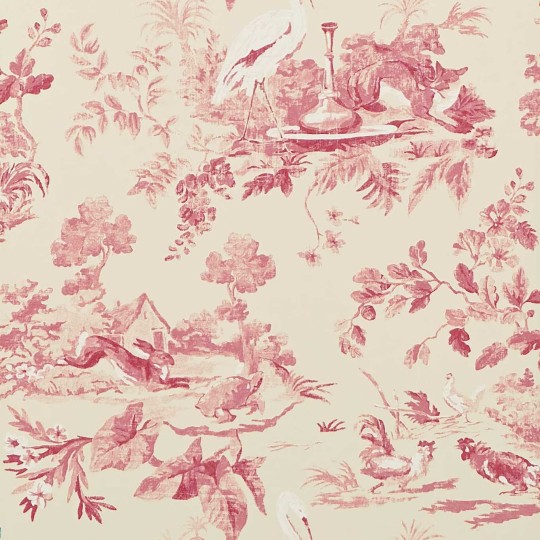 Sanderson DCAVAE101 One Sixty Aesops Fables Pink - tapeta ze zwierzętami