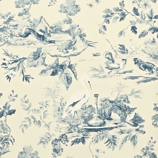 Sanderson DCAVAE103 One Sixty Aesops Fables Blue- tapeta ze zwierzętami