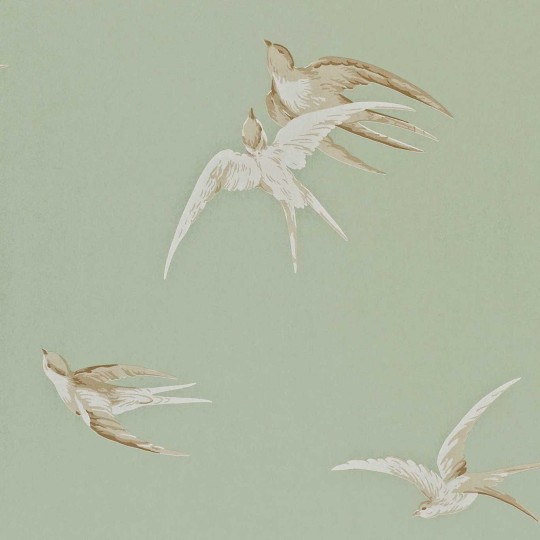 Sanderson DVIWSW102 One Sixty Swallows Pebble - tapeta w ptaki