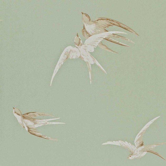 Sanderson DVIWSW102 One Sixty Swallows Pebble - tapeta w ptaki