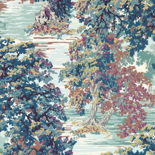 Sanderson 217222 Arboretum Ancient Conopy Forest Green - tapeta w drzewa