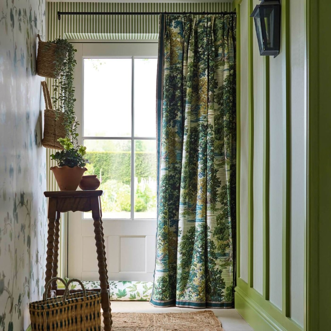 Sanderson 217252 Arboretum Pinetum Stripe Flax - tapeta w pasy