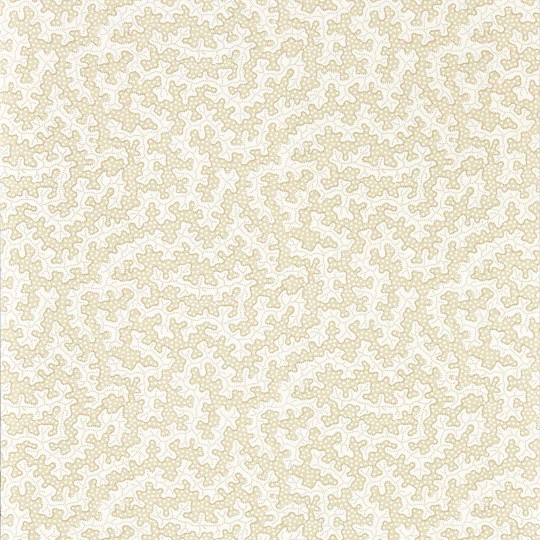 Sanderson 217243 Arboretum Truffle Flax - tapeta w kropki