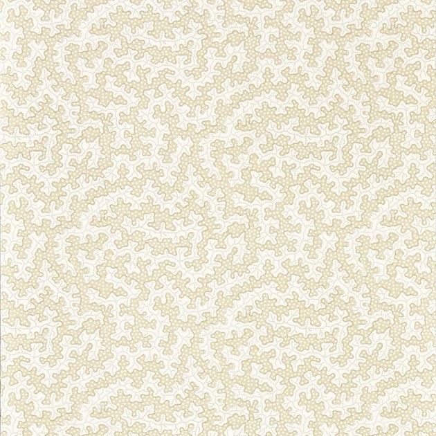 Sanderson 217243 Arboretum Truffle Flax - tapeta w kropki