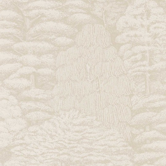 Sanderson 215717 Arboretum Woodland Toile Ivory/Neutral  - tapeta leśna