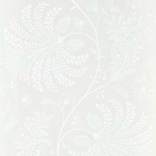 Sanderson 216343 Water Garden Mapperton Chalk - tapeta roślinna