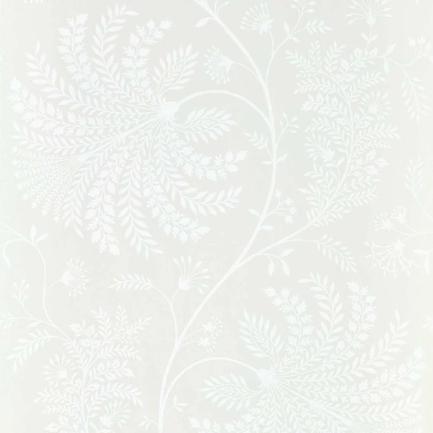 Sanderson 216343 Water Garden Mapperton Chalk - tapeta roślinna