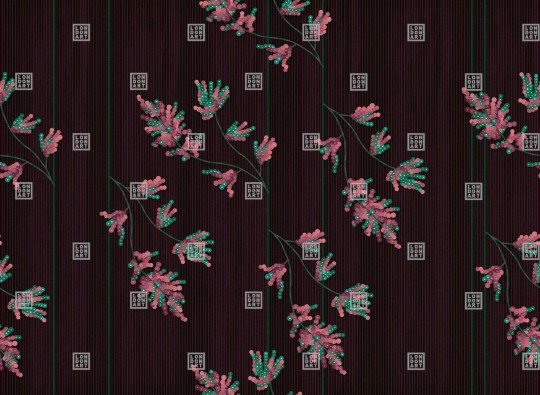 London Art 21024 02 Exclusive 21 Broderet - mural roslinny