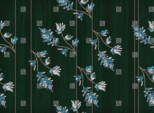 London Art 21024 03 Exclusive 21 Broderet - mural roslinny