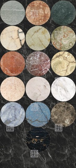 London Art 18004-02 Exclusive 18 Lithos - mural z marmurowym tłem