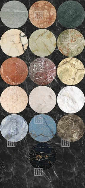 London Art 18004-02 Exclusive 18 Lithos - mural z marmurowym tłem