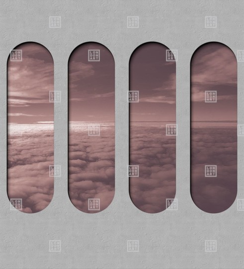 London Art 18007-01 Exclusive 18 Proiezioni - mural z panoramą nieba