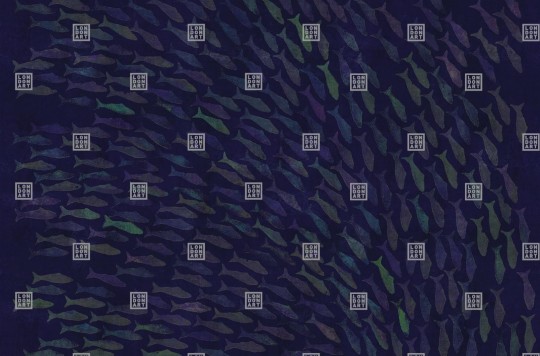 London Art 18023-02 Exclusive 18 Rainbow Fish - mural z ławicą ryb