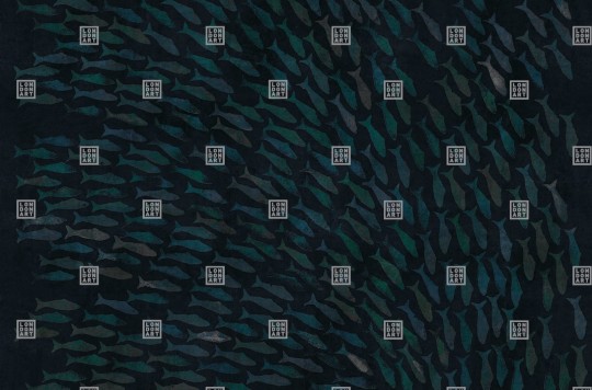 London Art 18023-03 Exclusive 18 Rainbow Fish - mural z ławicą ryb