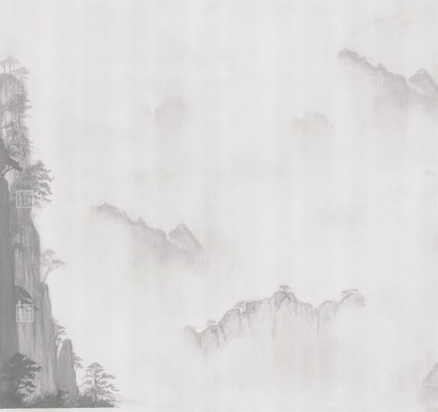 London Art 18025-02 Exclusive 18 Foggy Landscape - mural z zamglonym krajobrazem