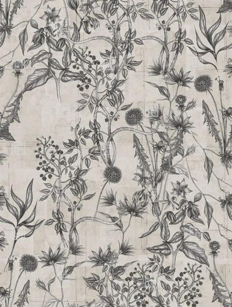 London Art 18041-01 Exclusive 18 Wild Flower - mural z kwiatami polnymi