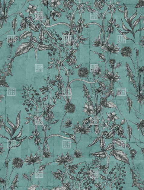 London Art 18041-02 Exclusive 18 Wild Flower - mural z kwiatami polnymi