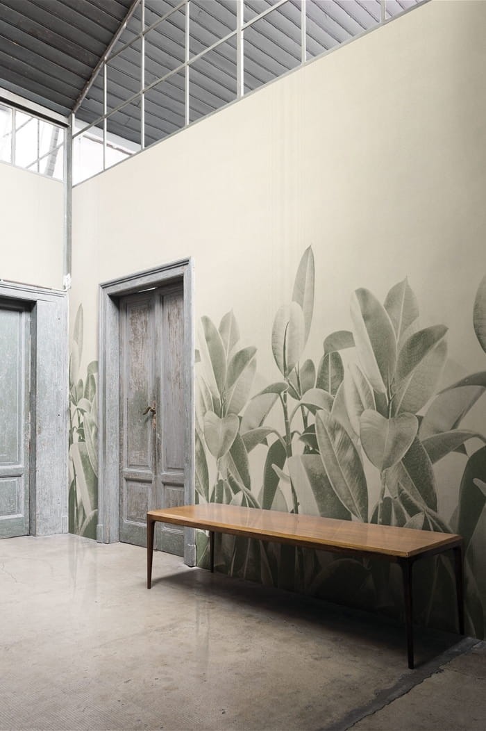 London Art 18056-03 Exclusive 18 Rubber Plant - mural z liśćmi