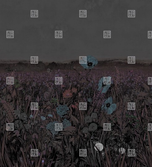 London Art 18057-01 Exclusive 18 King Poppy - mural roślinny