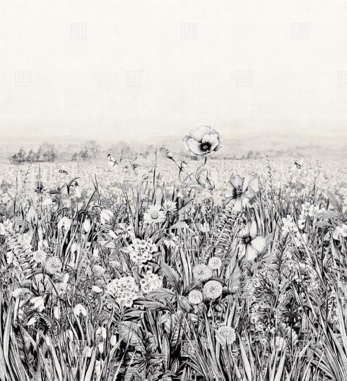 London Art 18057-03 Exclusive 18 King Poppy - mural roślinny