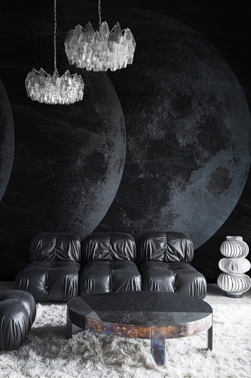 London Art 18067-03 Exclusive 18 Moon - mural z panoramą nieba