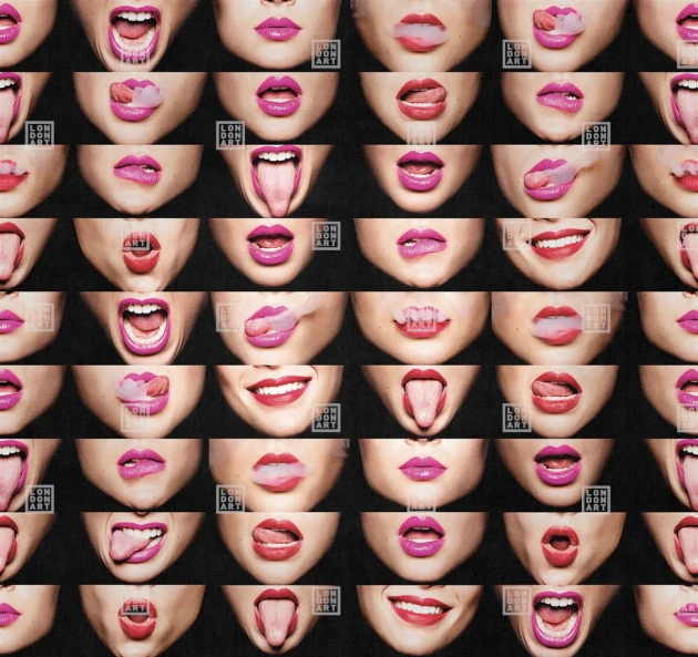 London Art 18077-01 Exclusive 18 Lips - mural artystyczny