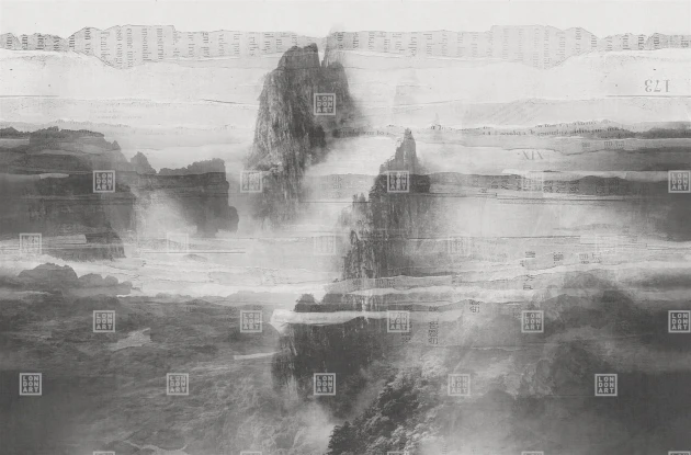 London Art 18088-02 Exclusive 18 DP19 - mural z krajobrazem gór