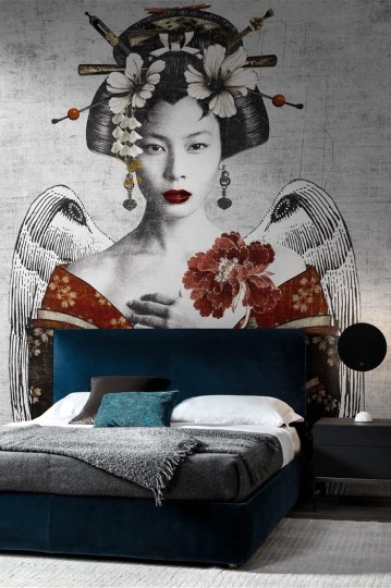 London Art 17021-04 Exclusive 17 Geisha - mural z gejszą w stylu nowoczesnym