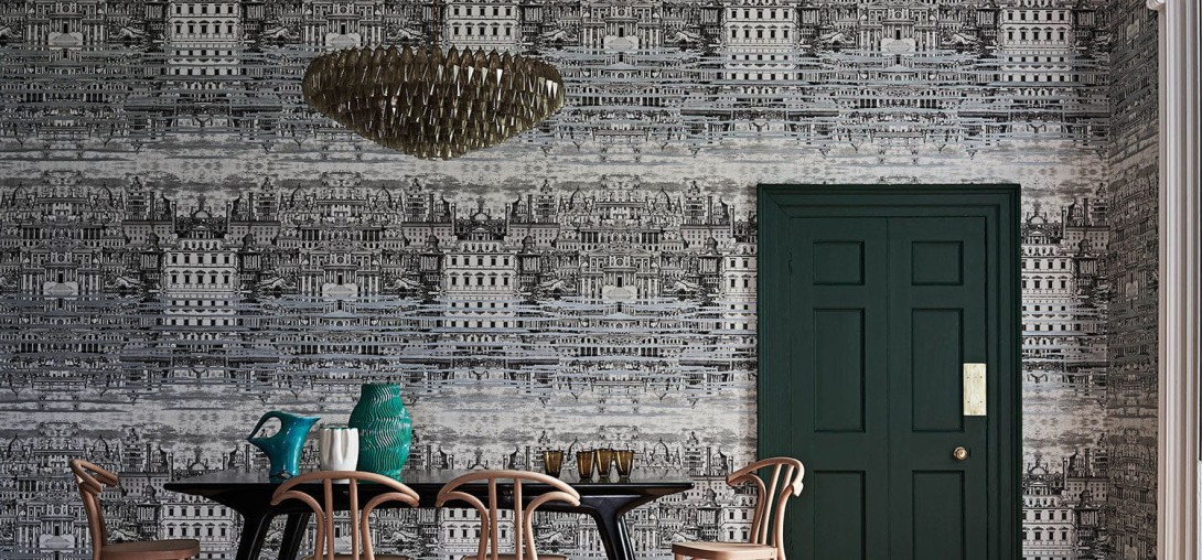 Cole & Son 114/20040 Fornasetti Selection Riflesso - tapeta z motywem miasta