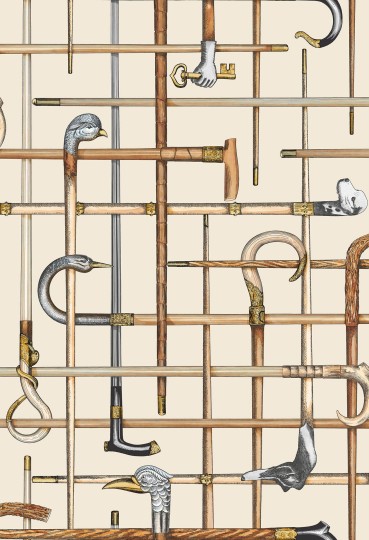 Cole & Son 114/14026 Fornasetti Selection Bastoni - tapeta z motywem stojaków