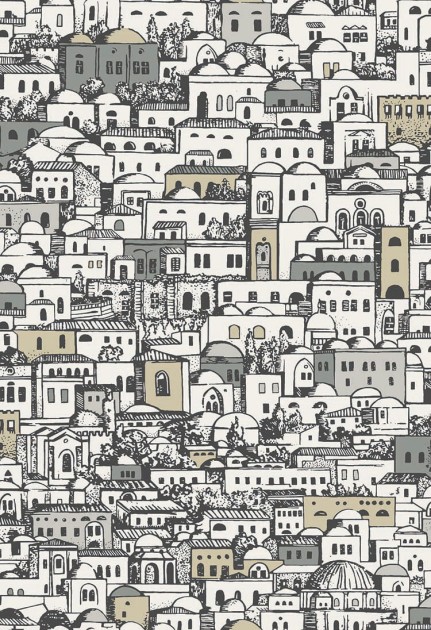 Cole & Son 114/7013 Fornasetti Selection Mediterranea - tapeta z motywem miasta