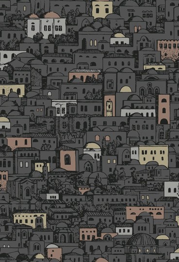 Cole & Son 114/7014 Fornasetti Selection Mediterranea - tapeta z motywem miasta