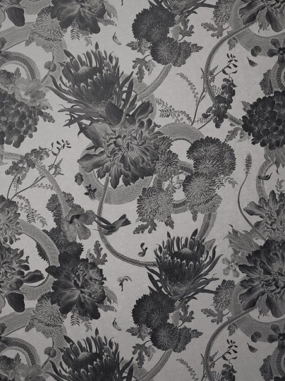 Divine Savages DVS126 Forbidden Bloom Monochrome - tapeta w kwiaty
