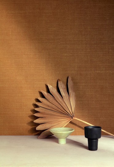 Khroma TUL006 The Colour Book Minna Ochre - tapeta imitująca materiał