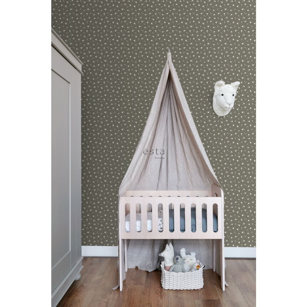 Esta 139238 Vintage Flowers flowers brown and light pink - tapeta z motywem kwiatów