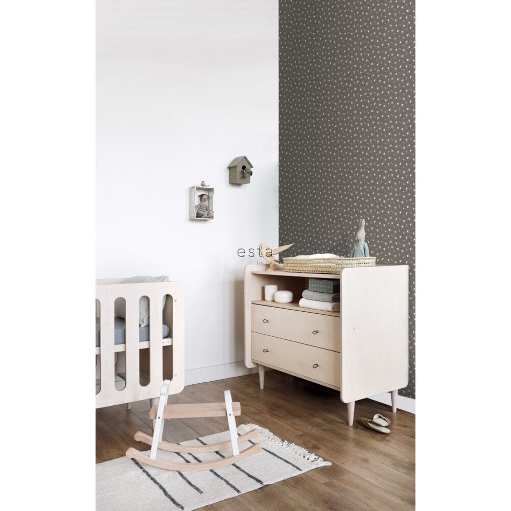 Esta 139238 Vintage Flowers flowers brown and light pink - tapeta z motywem kwiatów