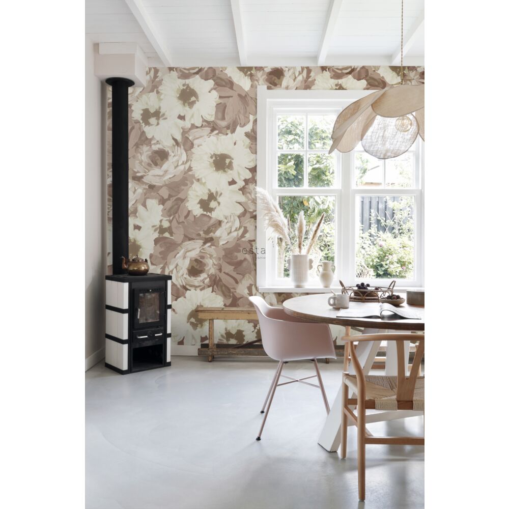 Esta 159209 Vintage Flowers antique pink - mural z motywem kwiatów
