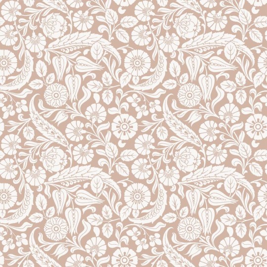 Esta 139330 Vintage Flowers Floral Pattern terracotta pink - tapeta w kwiatki