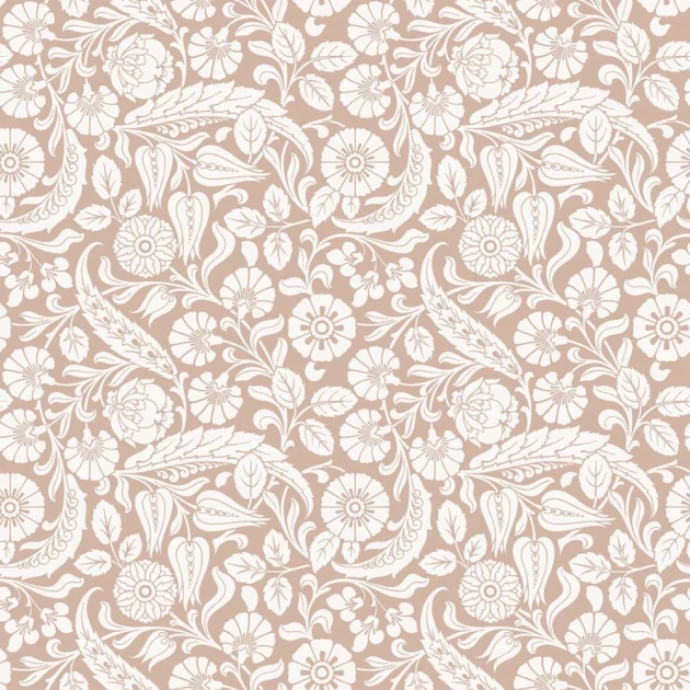 Esta 139330 Vintage Flowers Floral Pattern terracotta pink - tapeta w kwiatki