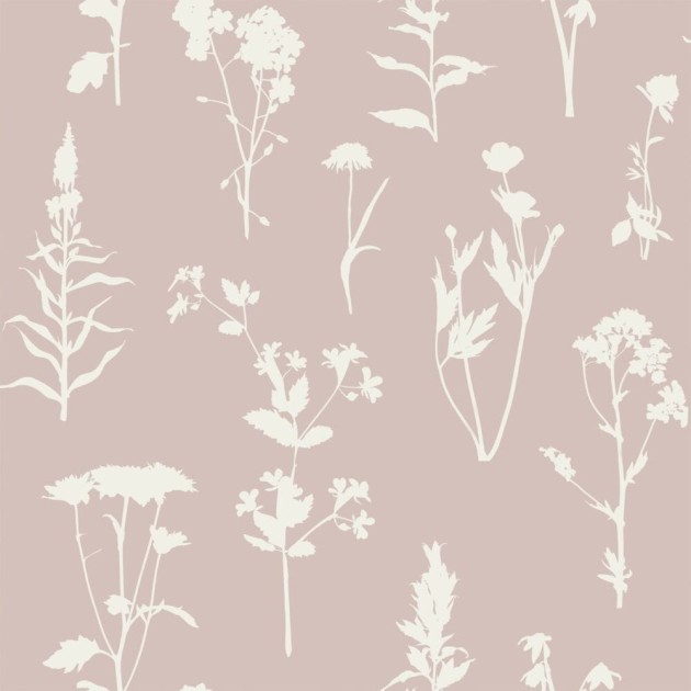 Esta 139393 Vintage Flowers Wildflowers soft pink - tapeta z motywem polnych kwiatów