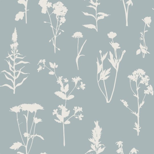 Esta 139394 Vintage Flowers Wildflowers light blue - tapeta z motywem polnych kwiatów
