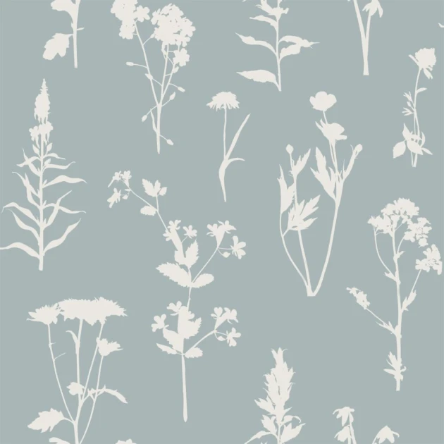 Esta 139394 Vintage Flowers Wildflowers light blue - tapeta z motywem polnych kwiatów