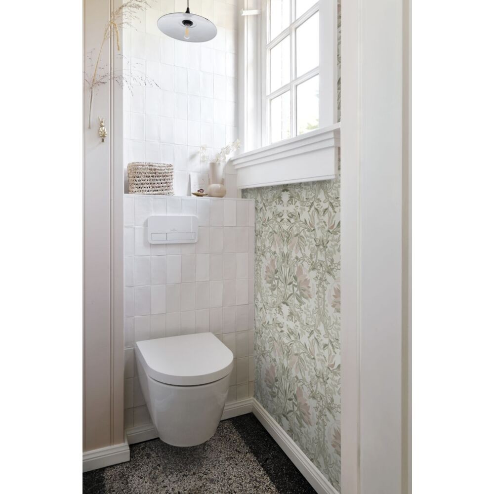 Esta 139418 Vintage Flowers In Art Nouveau Style sand beige and antique pink - tapeta w kwiaty w stylu vintage